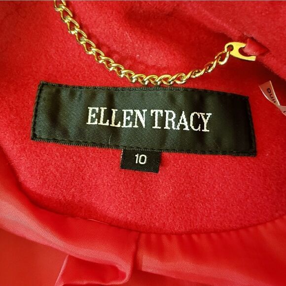 Ellen Tracy Double Breasted Wool Blend Coat - Picture 7 of 8
